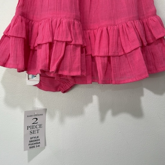 Pink baby dress with matching diaper cover - Picture 3 of 7